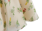 Close up of the wildflower print on cream fabric