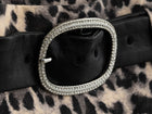 Close up of the leopard print handkerchief hem