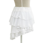White ruffle mini skirt on a mannequin, princesscore style