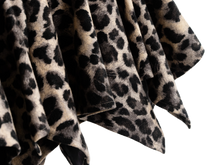 Back view of the leopard print mini skirt